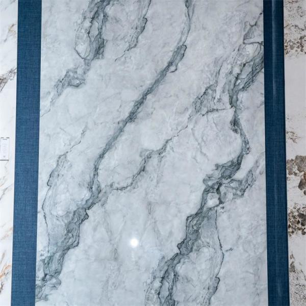 Quality Glazed Polished White Marble Floor Tiles Heat Insulation for sale