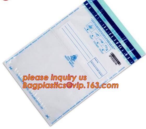 money locking security bag courier plastic bag, plastic self adhesive evidence bag/security bag, Temper-Evident Bags, De