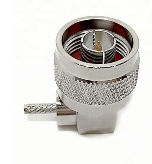 Quality Elbow N Type Connector LMR100 Coaxial Cable Right Angle Aerial adaptor RF Radio Connector for sale