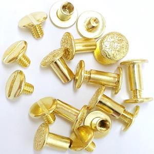 Custom Metal Stainless Steel Brass Titanium Binding Screw for Leather RoHs Certified