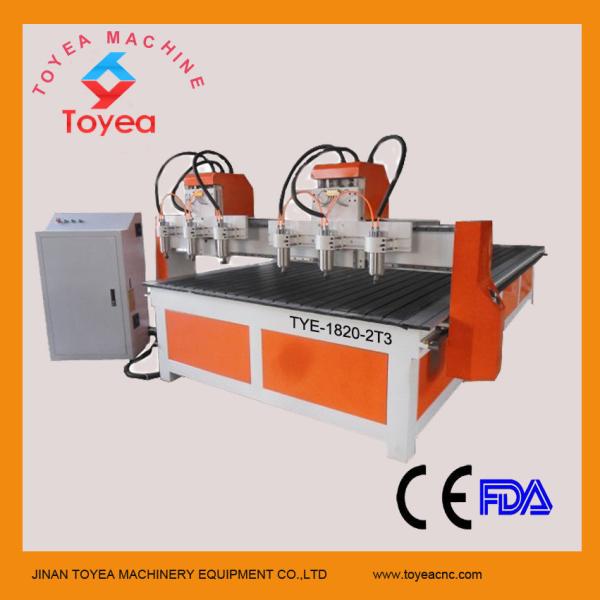 Quality Wood Craft CNC Router machine with two heads,6 spindles TYE-1820-2T3 for sale