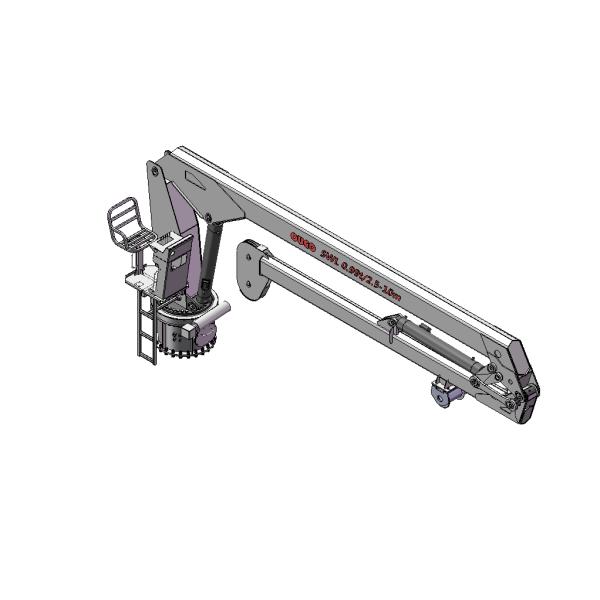 1 T Hydraulic Knuckle Boom Crane 360 Degree Slewing Angle