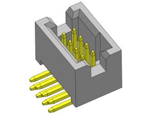 Electronics Box Header Connector 1.27mm Dual Row R/A Dip Type