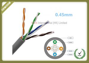 Buy cheap LSZH Jacket Fiber Network Cable Cat5e U/UTP 4x2x0.48 Cuprum Solid Inside Installation product