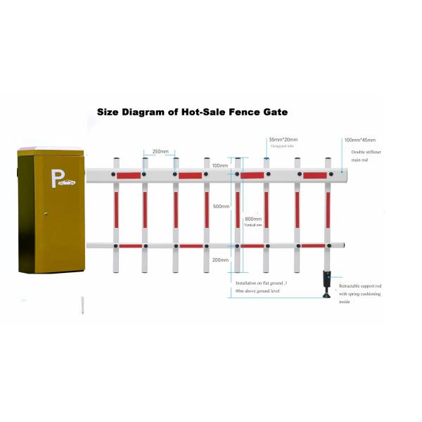 1.5-4.5m Aluminum Alloy Fence Pole For Parking Barrier