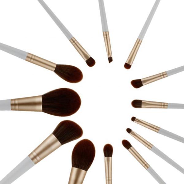 Private Label 11pcs Cosmetic Makeup Brush Set Long Lasting Aluminum Tube