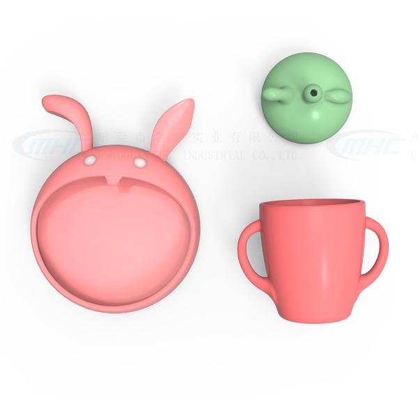 MHC Starter 6-12 Months Rabbit Baby Feeding Set Non Silicone Bpa Free Non Toxic