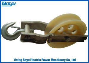 China 160x40 Single Nylon Wheel Diameter 160mm Width 40mm Stringing Blocks Steel Rope Pulleys on sale