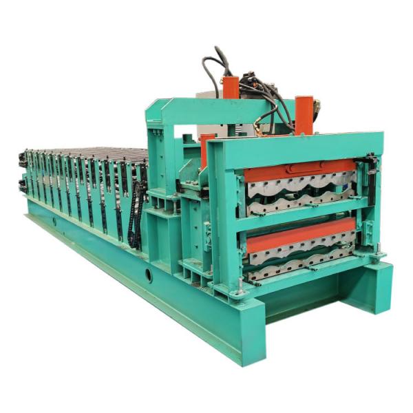 Steel Metal Sheets Double Deck Roll Forming Machine For Wall Panels And Roofing