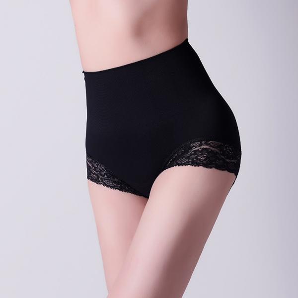 Quality Lady black brief,  lace design,   soft weave.  XLS053   woman seamless brief for sale
