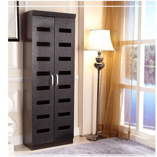 Quality 1.73M 8 Layers MDF Mirrored Shoe Cabinet With Ventilation Holes for sale