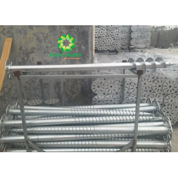 1600mm 1800mm Solar Ground Screws Pole Anchor Hot Dip Galvanized