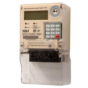 Single phase kilowatt hour meter , prepaid card watt hour meter with Keypad