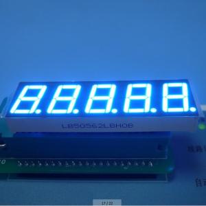 Ultra Blue 5 Digit 7 Segment Display Eco Friendly Custom 100 mcd 0.56