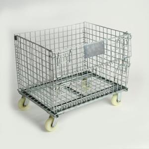 China SGS 50x50 Mesh 1200KGS Folding Wire Mesh Container on sale