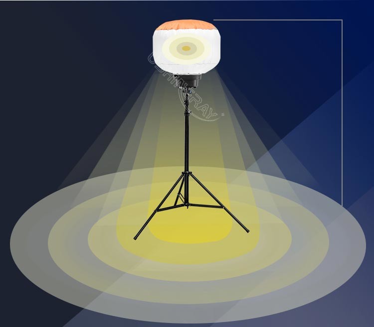 Battery Powered LED Balloon Lights 100 Watt Led Work Light Stand For Incident Response
