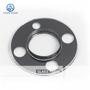 China 2mm Glass Cut To Size Black Framed Tempered Glass Lens For CCTV on sale