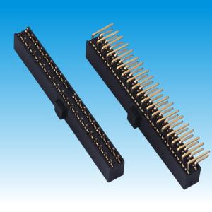 Buy cheap Right Angle Female Header Connector , 2.54 Mm Dual Row Pin Header With Bump product