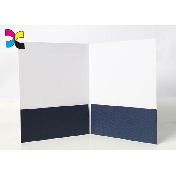 Unique 250g C1S Art Paper Custom Printed File Folders Gold Hot Stamping