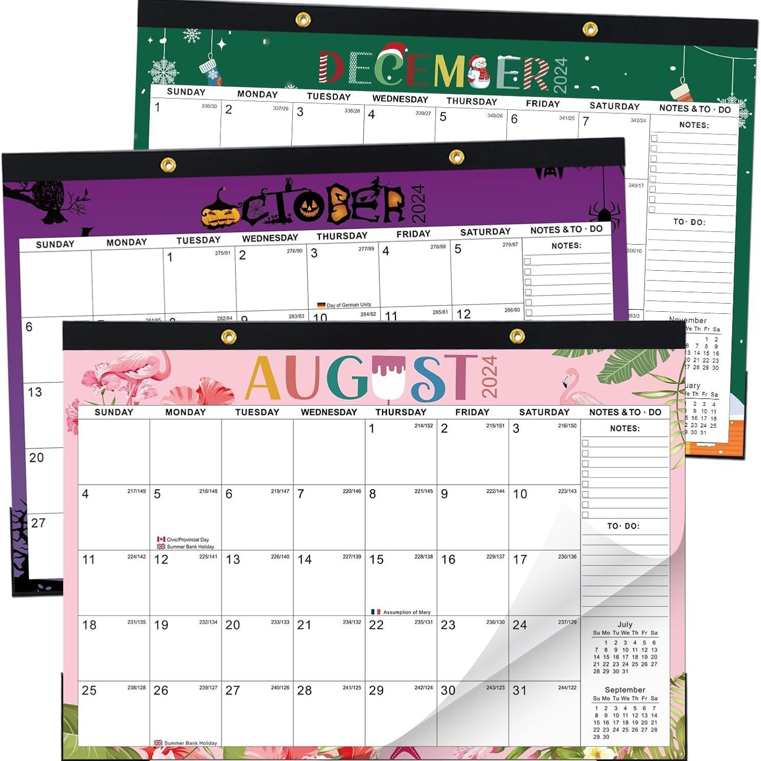 1 Calendar of Business Branded Custom Desk Calendars for End Month December