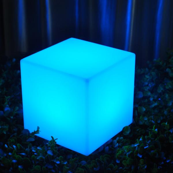 Remote Control LED Cube Night Light Illuminated Rgb Color Changing Battery Rechargeable