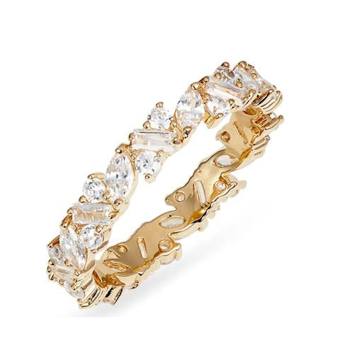 Quality Brazilian Fancy Cut Cubic Zirconia Eternity Ring Set Perfect Gift for Any Occasion for sale