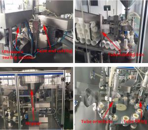 China 10-50mm Tube Filling Machine with 5-50ml Filling Range and 50-250mm Tube Length on sale