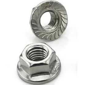 China Carbon Steel / Stainless Steel Hex Flange Nuts M5 - M20 With Coarse  / Fine Thread on sale