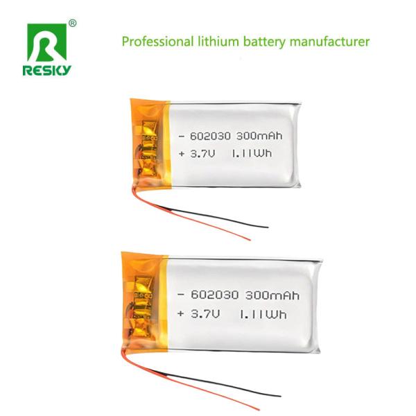LP602030 3.7v 300mAh Rechargeable Lithium Polymer Battery Durable and Long Cycle Life 500cycles