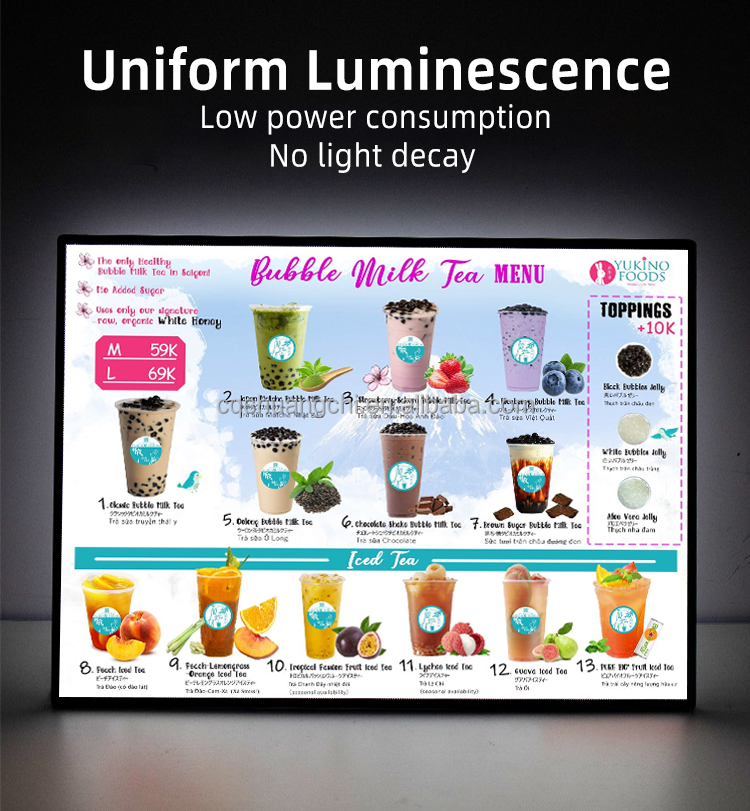 Wall Mount Installation A1 A2 A3 A4 LED Light Box for Illuminated Advertising Display