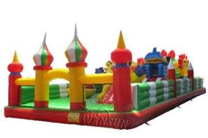 China Durable Inflatable Fun City / Bouncy Castle Playground For Kindergarten on sale