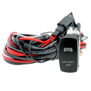 China Rocker Switch LED Light Bar Wiring Harness for Cars Truck Motor ATV UTV Yacht 40A Relay on sale