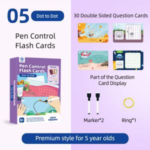 Buy cheap ASTM Dot To Dot Wipe Clean Activity Flash Cards For Tiny Tots product