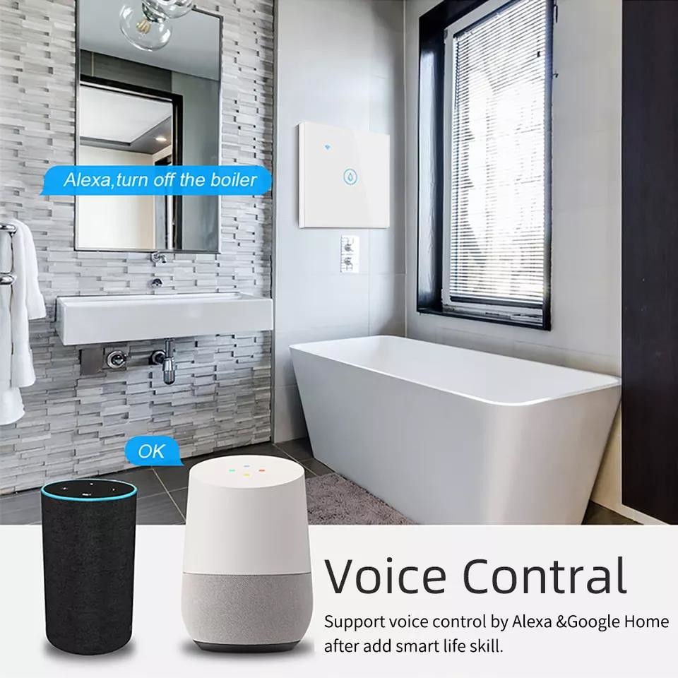 Boiler Wifi Smart Water Heater Touch Screen Switch With Tuya Smart IoT Chip