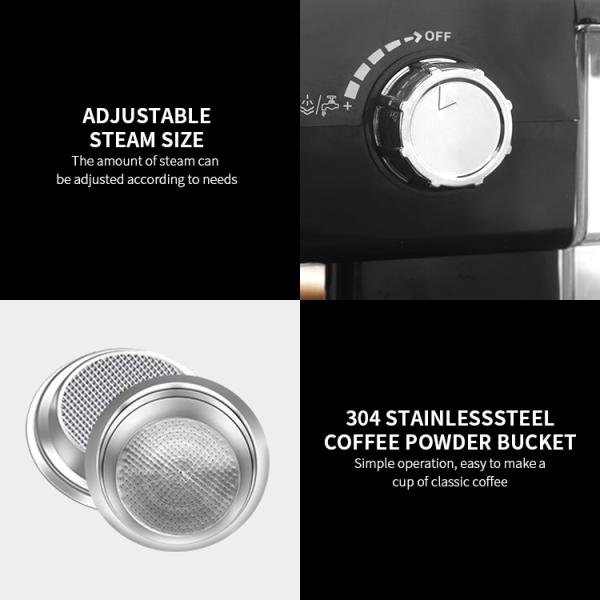 15 Bar Pump 850W Multifunction Coffee Machine Espresso Handheld Electric Coffee Grinder