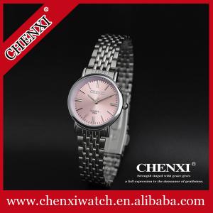 China Fashion Jewelry Wholesale Watch Factory Price Cheap Stainless Steel Watches Lady Wrist Watch Female Watch Pink on sale