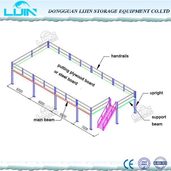 Quality Q235 Industrial Mezzanine Racking System , ISO9001 Metal Mezzanine Systems for sale