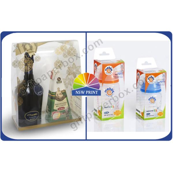 Any Size Nursing Bottle Packaging Clear PET Box For Wine Or Milk Packing