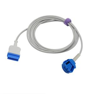 China OXY ES3 2.4m 11 Pin Spo2 Extension Cable Single Keyed GE Connector on sale