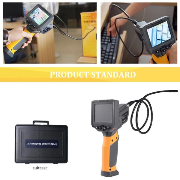 Accurate Efficient 60 Viewing Angle 6 Adjustable High-intensity LED 360 Rotation 3.8 inch Color Portable Video Borescope