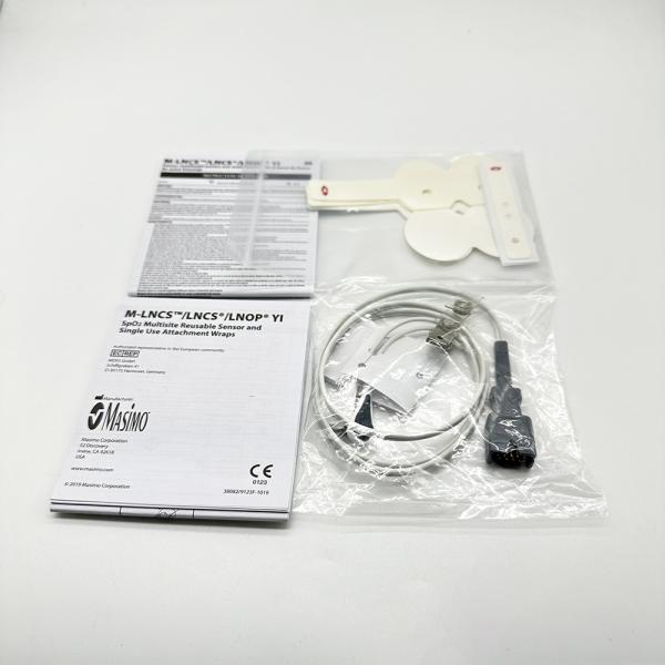 Reusable Short Spo2 Sensor 2258 LNCS YI 9pin TPU Jacket 1m 12 Months Warranty