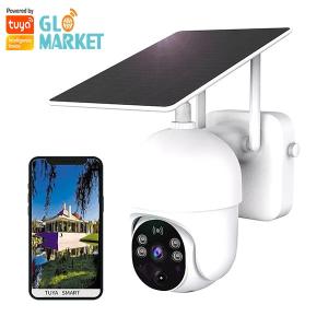 Buy cheap Solar Power Tuya Smart Camera 1080P HD Two Way Voice Intercom PIR Motion Detection Camera product