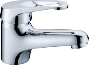 One Handle Single Hole Bathroom Basin Mixer Faucet , Deck Mounted