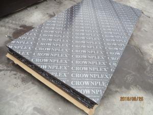 China CROWNPLEX brand film faced plywood,poplar core.film faced ply.film faced shuttering ply.brown film faced ply.formwork. on sale