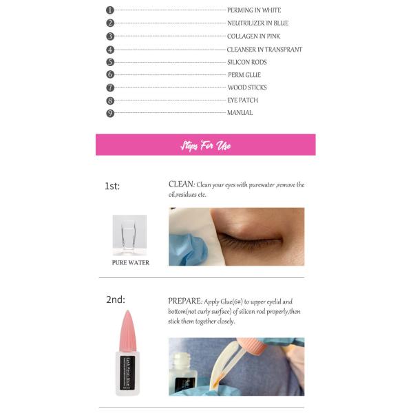 Professional Lash Lifting Eyelash Perming Curler Eyelash Extensions Wave Lift Kit MSDS