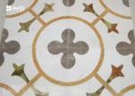 Rectangle Water Jet Marble Floor Medallions Simple Flower Patter Design