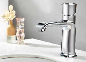 Buy cheap Electroplate ODM White Silver Wash Basin Faucet product