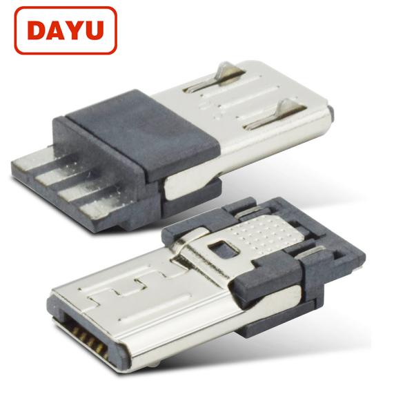 Quality USB 2.0 Type 4 Pin Micro Connector Copper Terminal With Gold Plated Case for sale