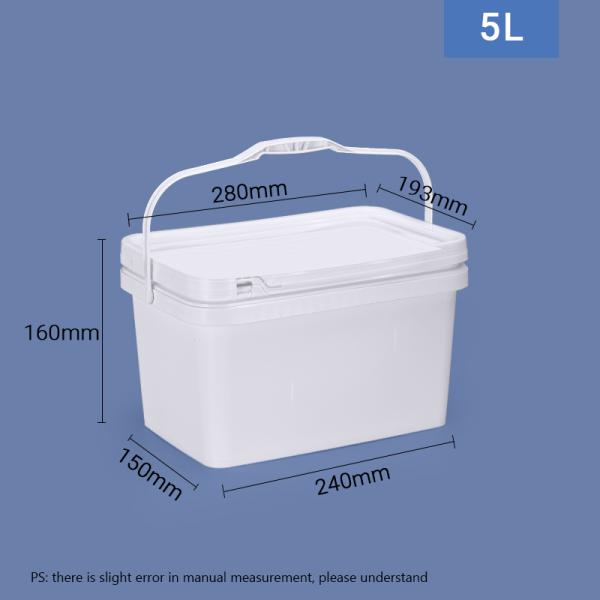 1.5L-25L Square Rectangle PP Bucket With Lid For Silk Screen / Heat Transfer Printing