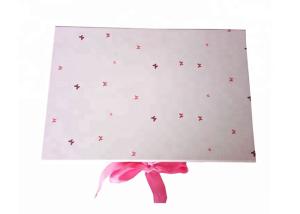 China Pink Color Gift Wrapping Boxes , Custom Gift Boxes Packaging For Girls Dress on sale